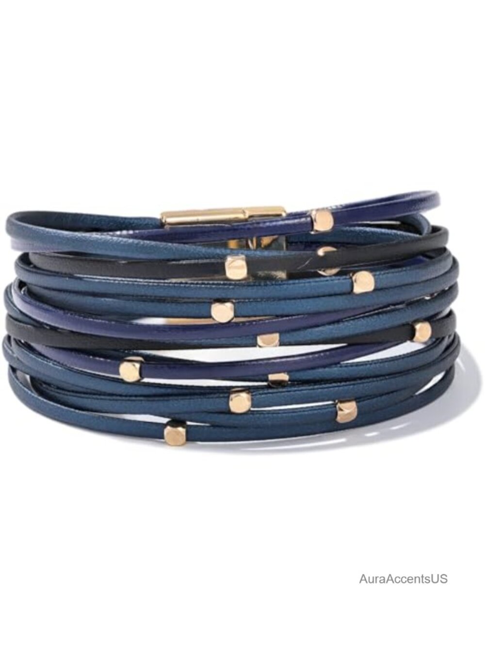 Stackable Beaded Leather Wrap Bracelet Boho Western Country Beach Jewelry